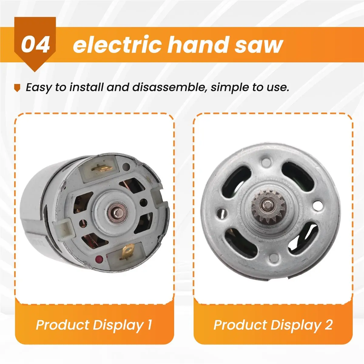 newT77 550 DC Motor 21V 14 Teeth High-Performance Mini Motor for Electric Hand Saws
