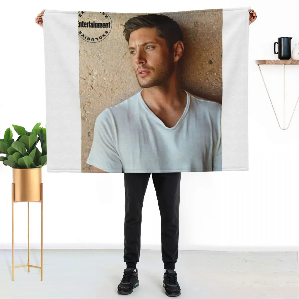 

Jensen Ackles Throw Blanket Luxurious Soft Fuzzy Blanket for Sofa Bed