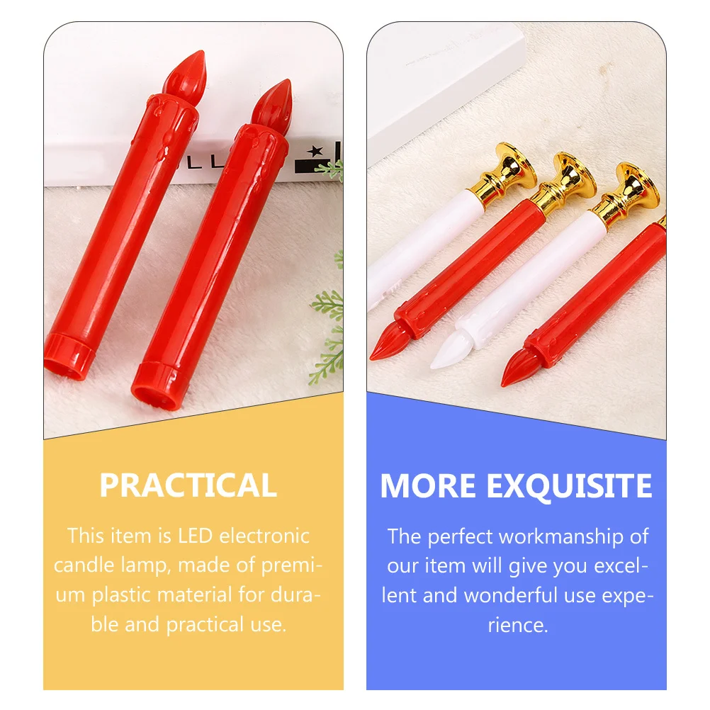 

4Pcs Electric Fake Lamp Artificial LED Light for Home Decor Incense Burning No Fire Risk