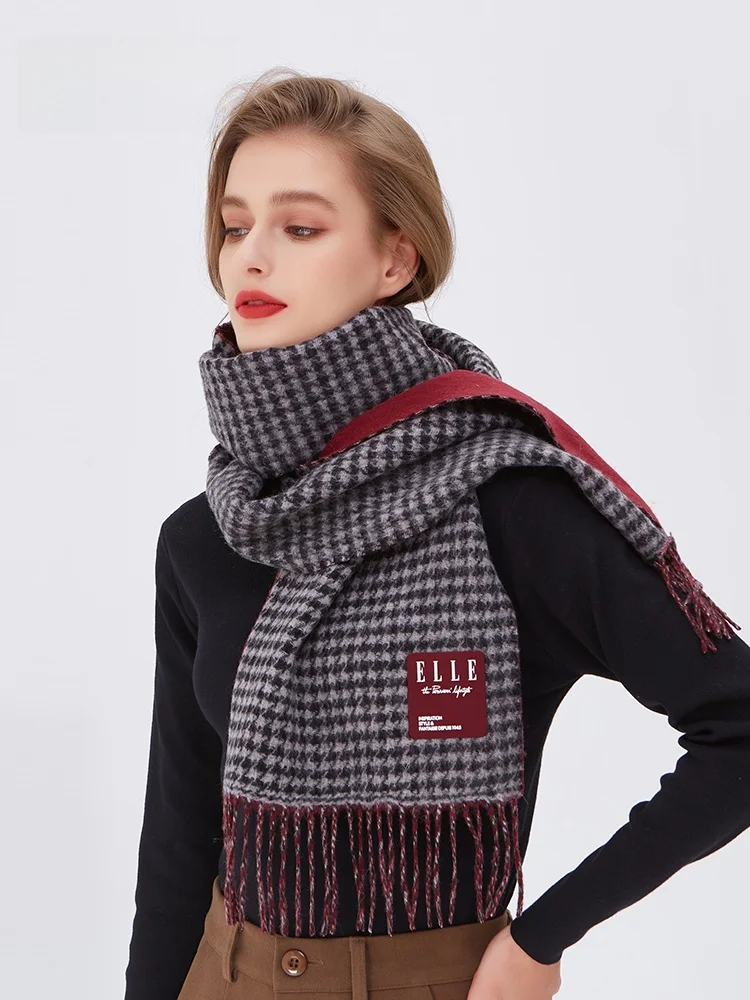 elle-pure-wool-scarf-ladies-warm-color-double-sided-faionable-versatile-ne-warmer-gift-for-mom-winter-rectangle-scarf