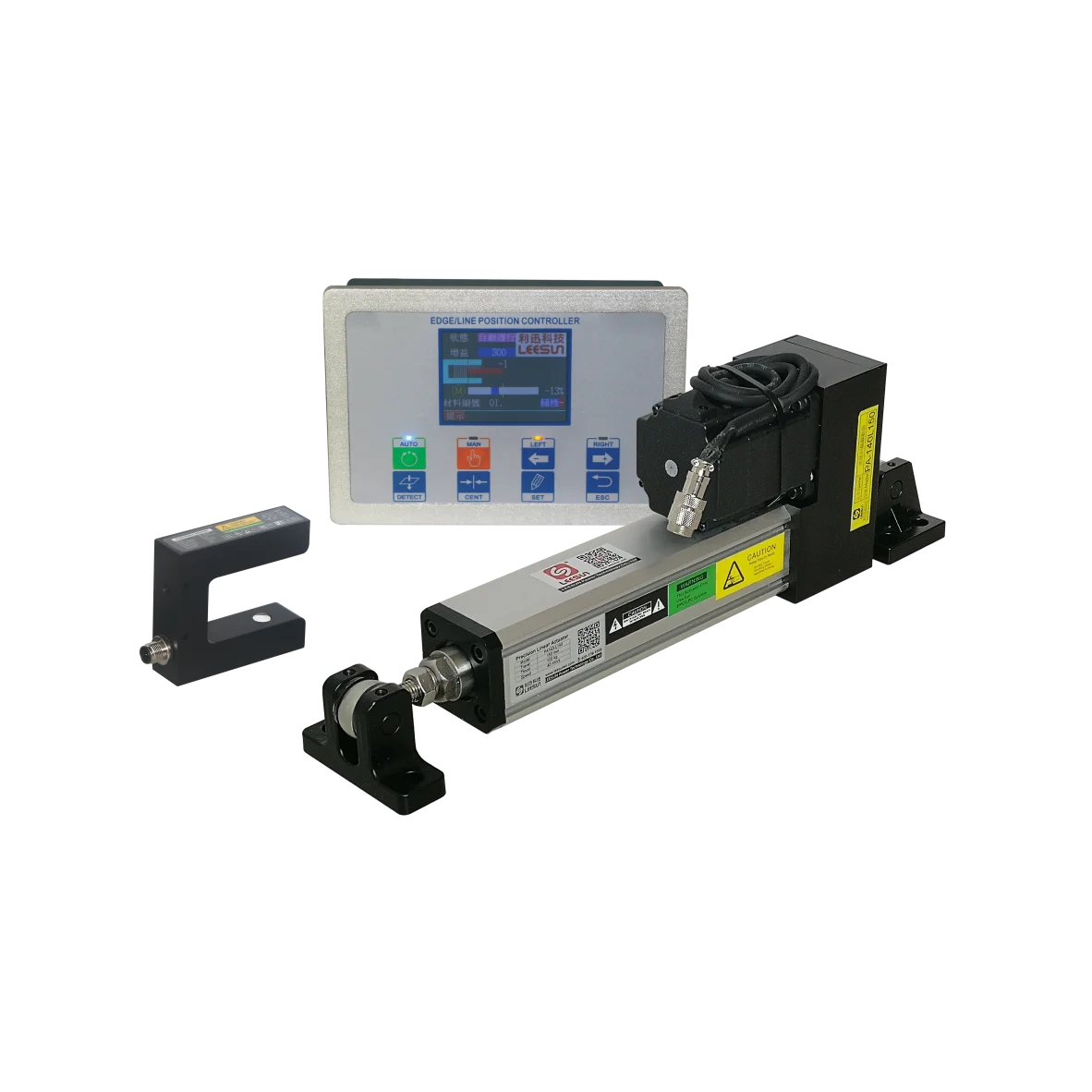 Edge position control web guide system with Photoelectric Sensor for Textile and Non woven fabric