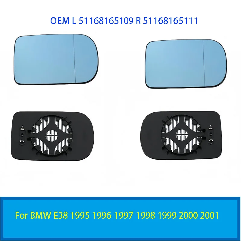 For BMW E38 1995 1996 1997 1998 1999 2000 2001 Car rearview mirror with heated automotive lenses OEM L 51168165109 R 51168165111