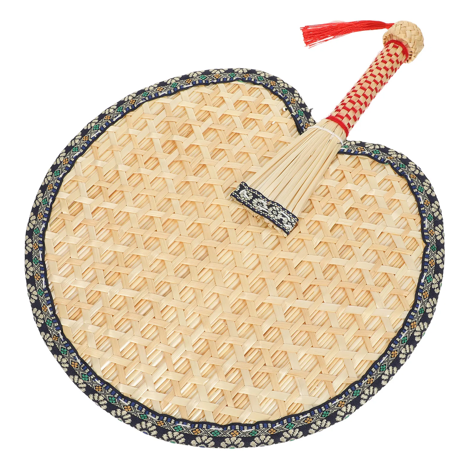 Hand Woven Fan Handheld Wheat Straw Fan Chinese Rustic Craft Large Summer Cooling Indoor Outdoor Event Fans Portable Traditional