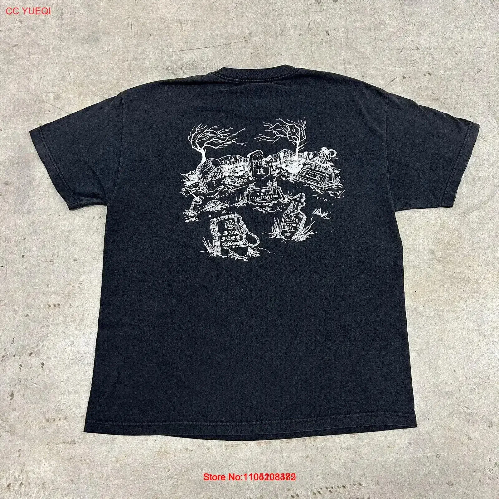 

Винтажная футболка Six Feet Under Records Heavy Metal Band, черная, размер X, большая винтажная стильная футболка унисекс с рисунком, мягкая