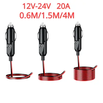 12V/24V汽車通用點煙器插頭,20A帶保險絲公頭連接器,帶線,耐高溫,帶指示燈 10 最佳銷售 12伏點煙器插頭燈 - №2
