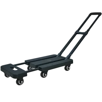 シングルサイレント折りたたみ式輸送プラットフォームトロリー、重い伸縮式台車、ラゲッジトラックpp10a 6、200kg