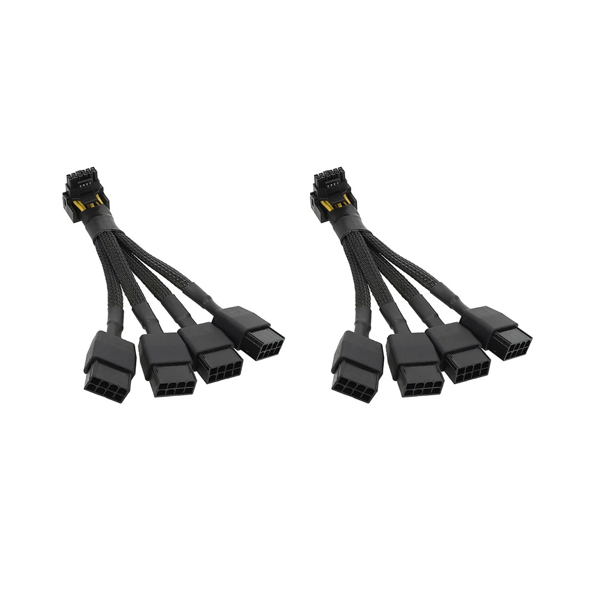 Cable de alimentación PCI-E de 2 piezas, Conector de 4x8 pines a 16 Pines, 12VHPWR, adaptador para GPU RTX4090 RTX4080