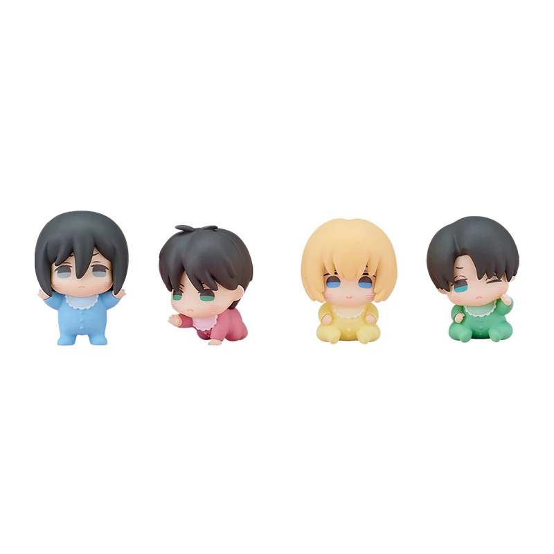 Gashapon Attack on Titan Anime Figures  Eren Jaeger Mikasa Ackerman Armin Arlert Levi Action Figure Model Kids Toy