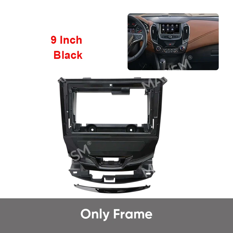 MAMSM For CHEVROLET CRUZE 2015-2017 Car Radio Frame Fascias Panel Fit 9 inch In Dash Headunit Screen Power Cable Canbus Acepter