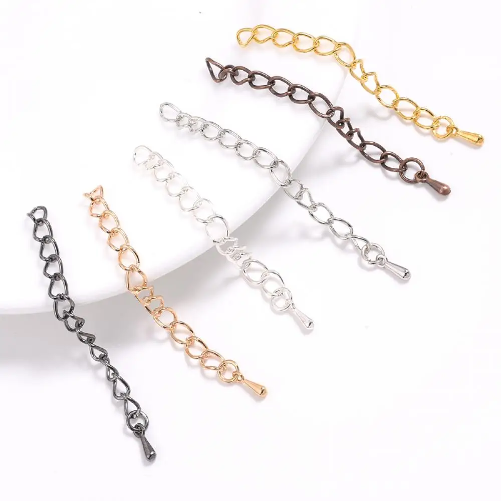 50/70mm 20Pcs/Lot Extension Tail Chain Necklace Tail Chain Connector For Bracelet Base Tray Jewelry Making Findings