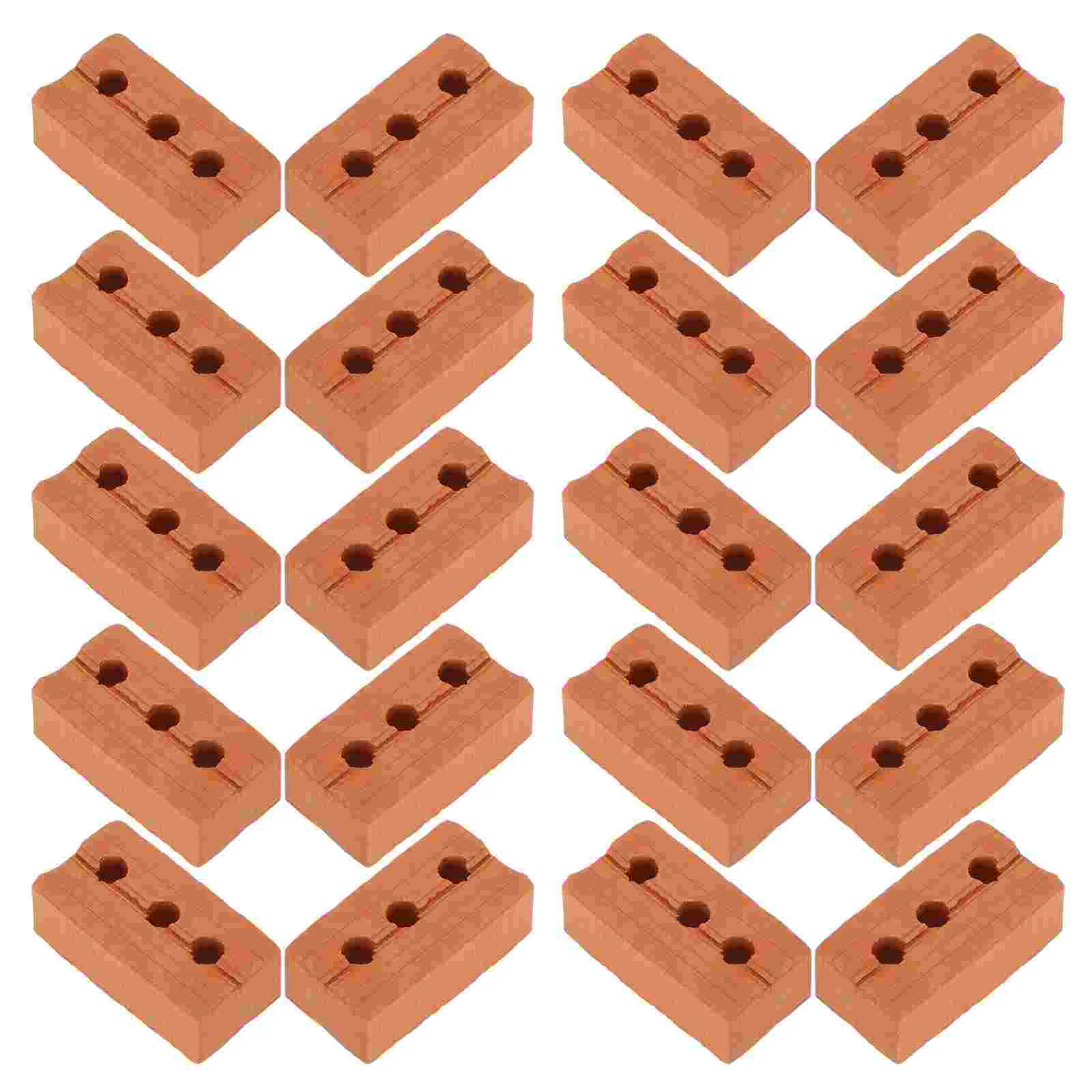 50 Pcs Mini Bricks Building Materials Manual Clay Tiles Architecture Model Kits Blocks Dolls for Landscaping