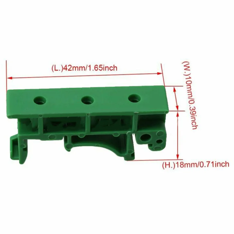 

ABJI-10Pcs DRG-01 PCB Mounting Brackets Screws Green For DIN 35 Mounting Rails Adapter Replacements Parts