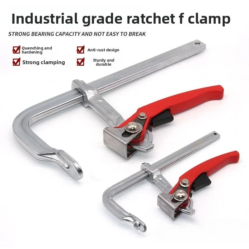 2pcs-160x80mm-quick-guide-rail-ratchet-clamp-woodworking-f-clamp-quick-clamping-for-mft-and-guide-rail-system-hand-tools