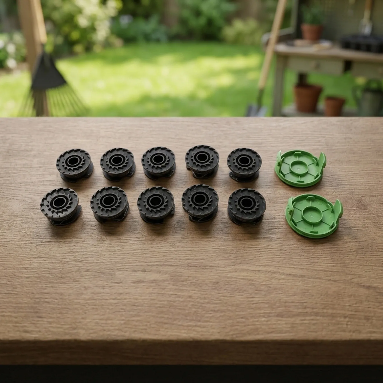 0.065 in Auto Feed Trimmer Spool for Greenworks 10 Count with Cover ABS Construction and Reinforced Nylon Polyamide