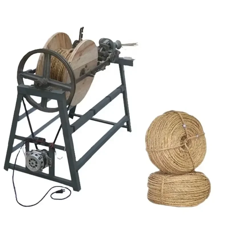 Straw Rope Maker Machine Automatic Wheat Straw Rope Twisting Making Machine Low Investment Grass Rope Twister Machine