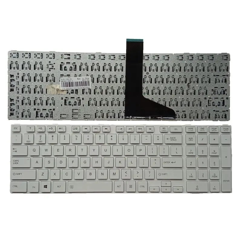 

New For Toshiba Satellite c50-a c50d-a C50dt-A C50t-a Keyboard White Frame US