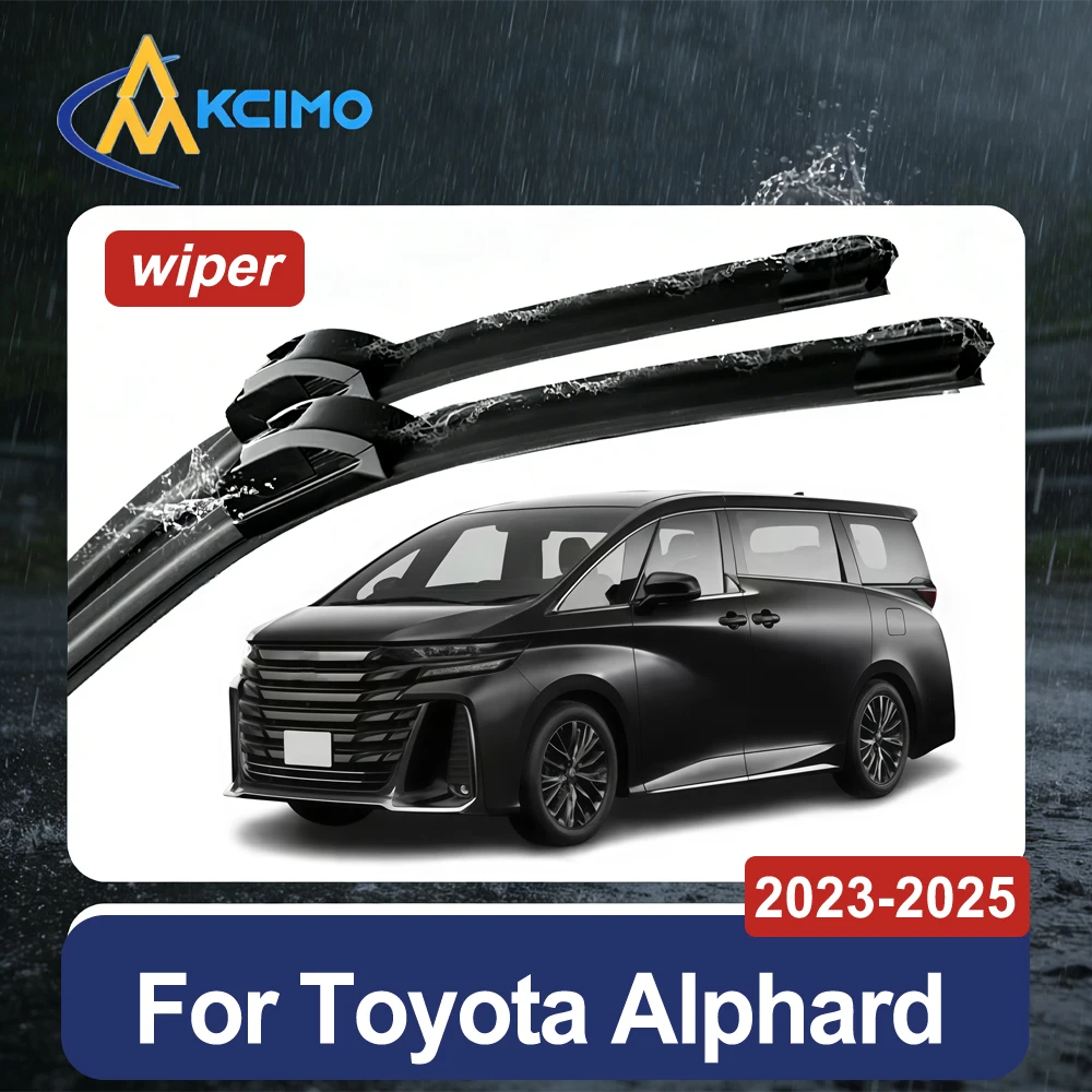 All-Season Rubber Windshield Wipers For Toyota Alphard AH40 2023-2025 Driver & Passenger Front Wiper Blades Complete Kit
