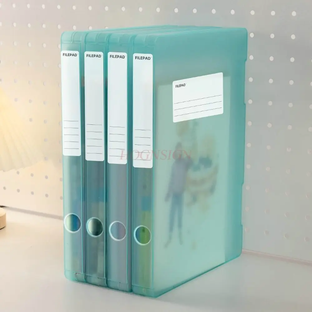 4個の透明ファイルボックス、フォルダー、多機能データボックス、プラスチックアーカイブボックス、id収納ボックス、デスクトップブック分類ツール