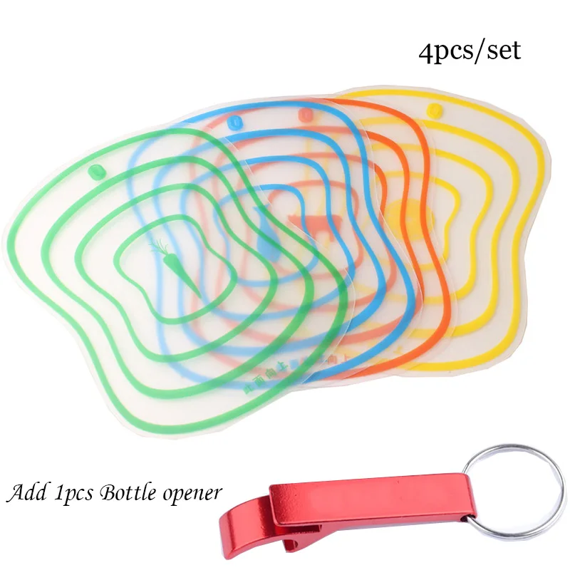 4 ピース/セットキッチンノンスリッププラスチックマットまな板カットまなブロックポータブルつや消し抗菌野菜肉カッティングパッド