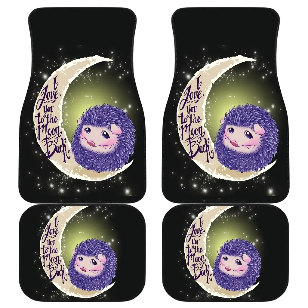 Hedgehog Moon Front And Back Car Mats