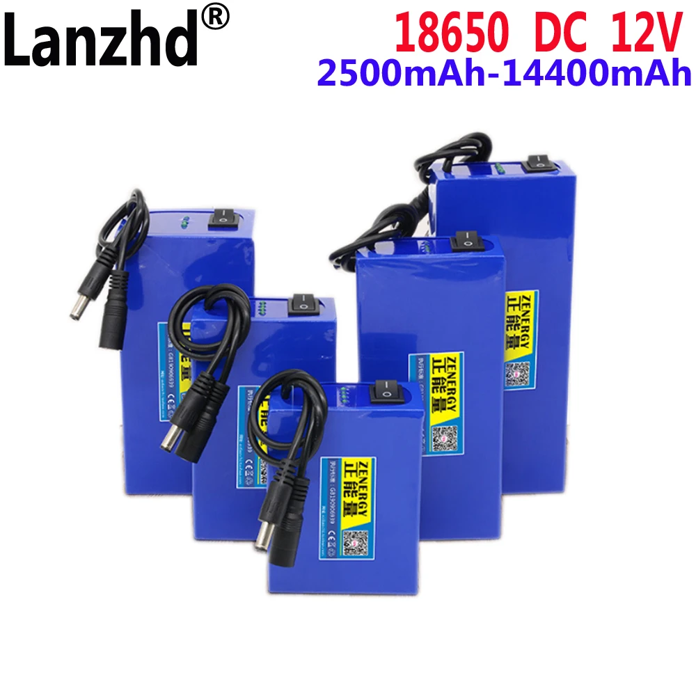 

Lithium 12V 18650 battery Pack For Acoustic weeder LED lamp light monitoring battery loudspeaker box battery