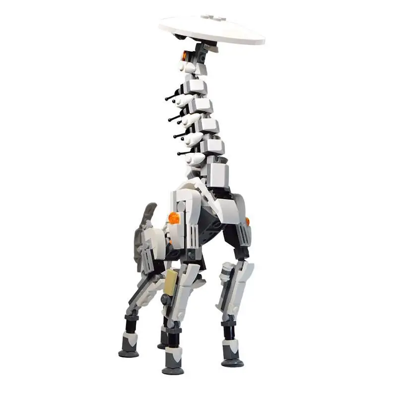 

MOC классический игровой персонаж, фигурки животных, модель Horizon, набор строительных блоков с длинным воротником и зверем, креативная игрушка «сделай сам», подарок для детей и взрослых