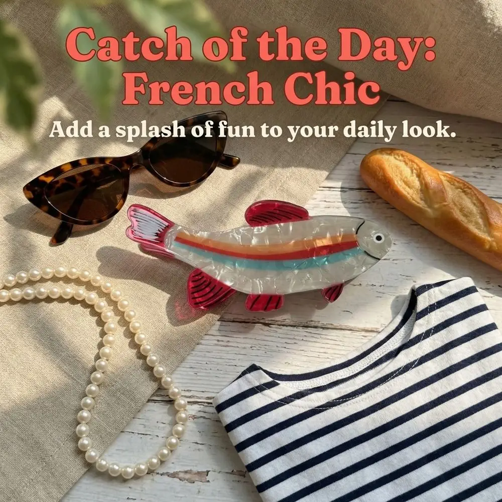 

Hairpin Ocean Animal Hair Claw Pvc Goldfish Marine Life Fish Hair Clip Korean Style Headwear Hair Accessories Fish Grab Clip