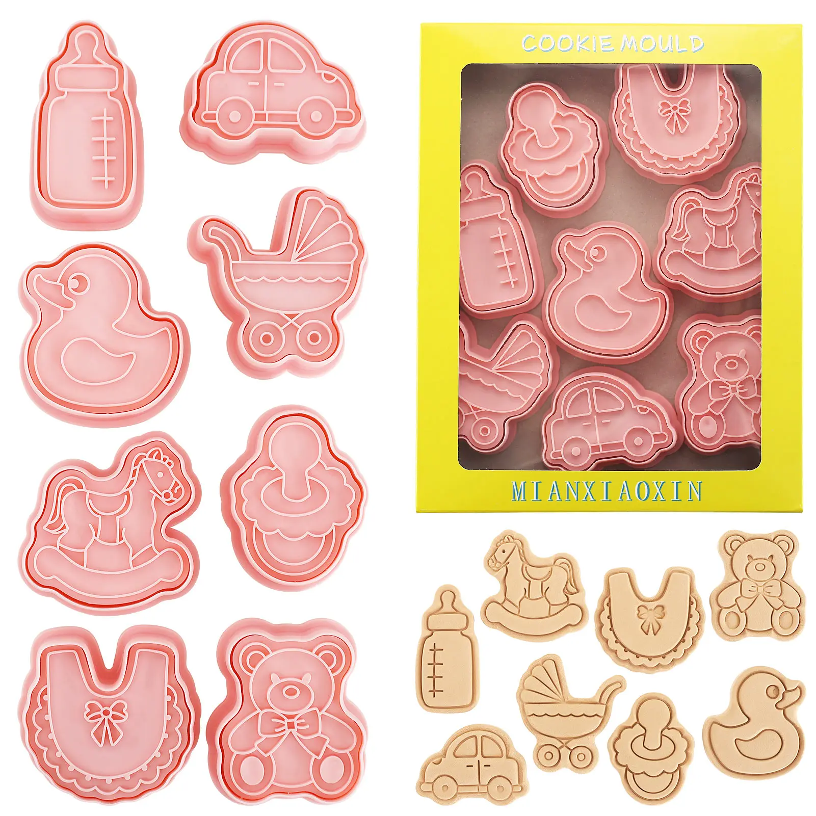 8 Pcs Baby Shower C…