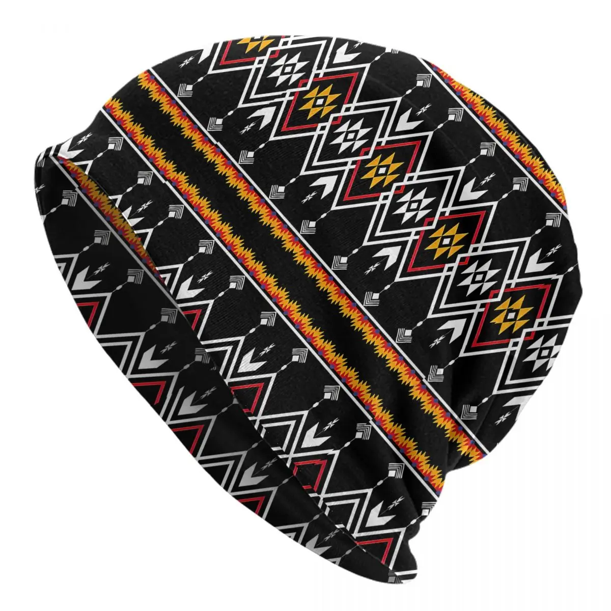 Ethnic Navajo Classic Pattern Autumn Female Thin Beanies Double Used Windproof Bonnet Hats