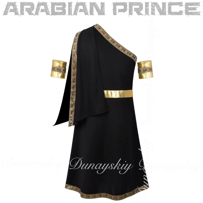 

Средневековый косплей Helloween Черная древняя греческая туника Арабский принц disfraz Аниме Персонаж Сценический косплей disfraz Все комплекты