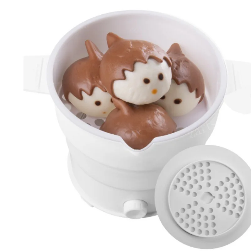 متعددة المحمولة طوي وعاء سيليكون للسفر 110/220 فولت غلاية كوك كهربائي إناء/ قدر غلاية مياه التخييم للطي وعاء كهربائي #4