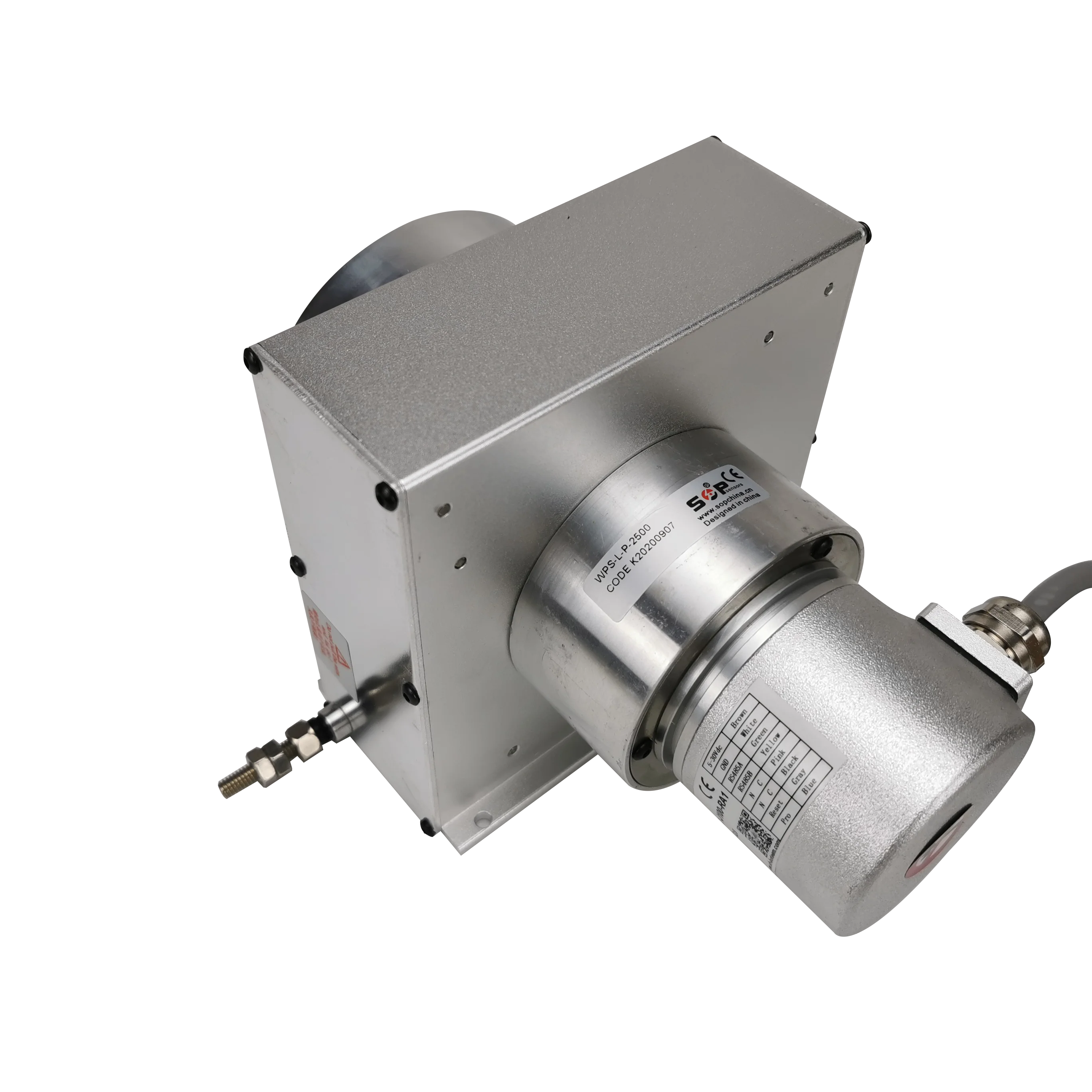 Sensor absoluto da posição da deslocamento do fio da tração do codificador Rs485 16bit de 2500mm