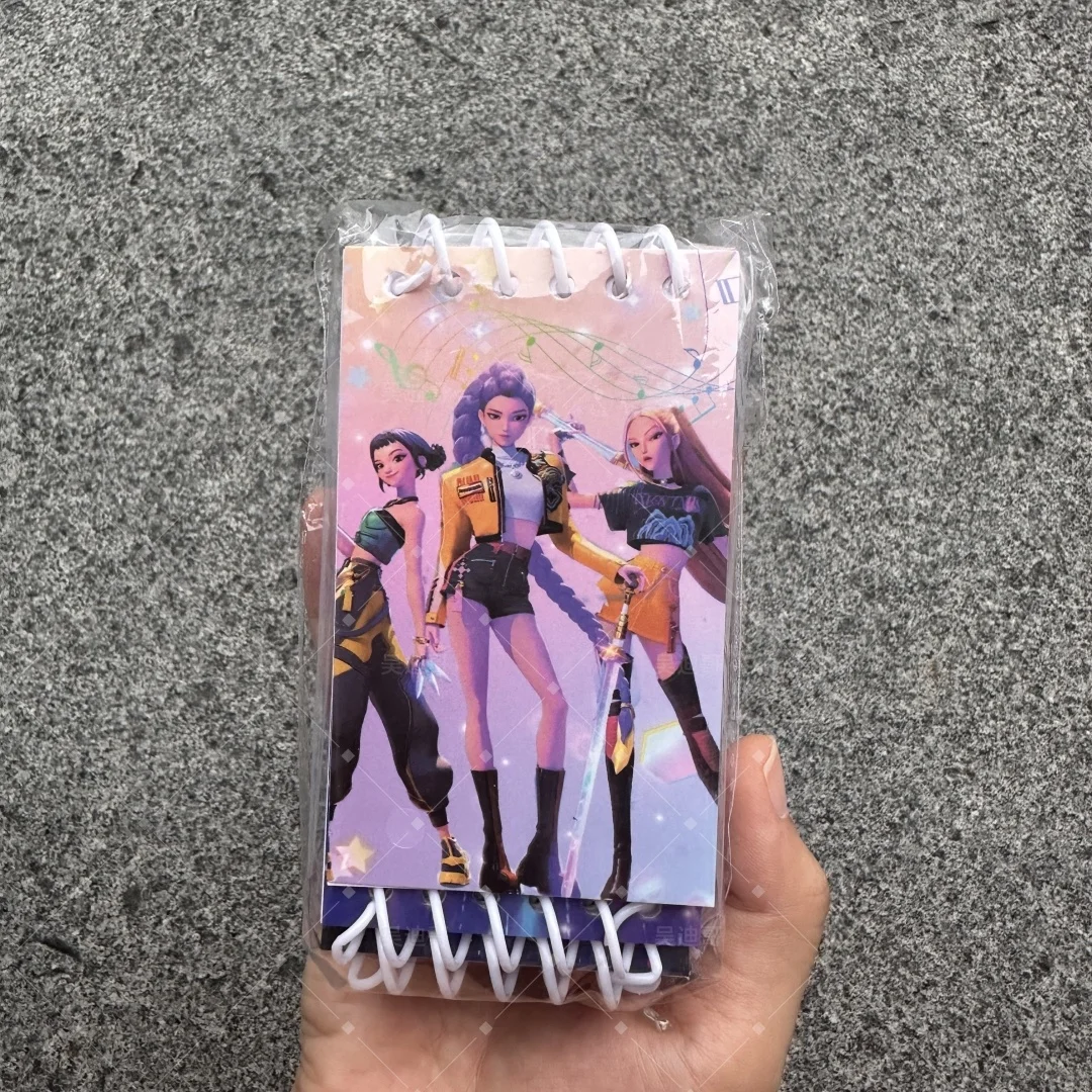 10PCS Kpop Demon Hunters Anime Mini Notebooks Set Huntrix Rumi Mira Zoey Designs 10x6cm School Stationery Supplies