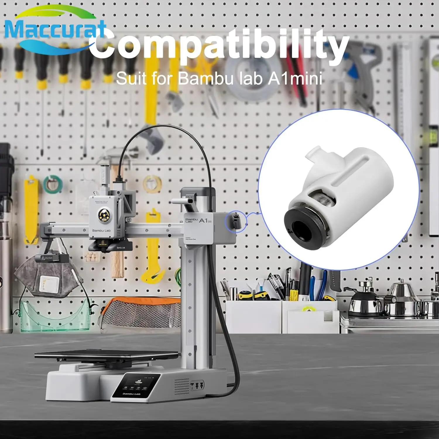 Superior-Pneumatic Accessories Feed Pipe Joint PTFE Tube Connector Compatibility for Bambu Lab A1 Mini / A2L 3D Printer Parts