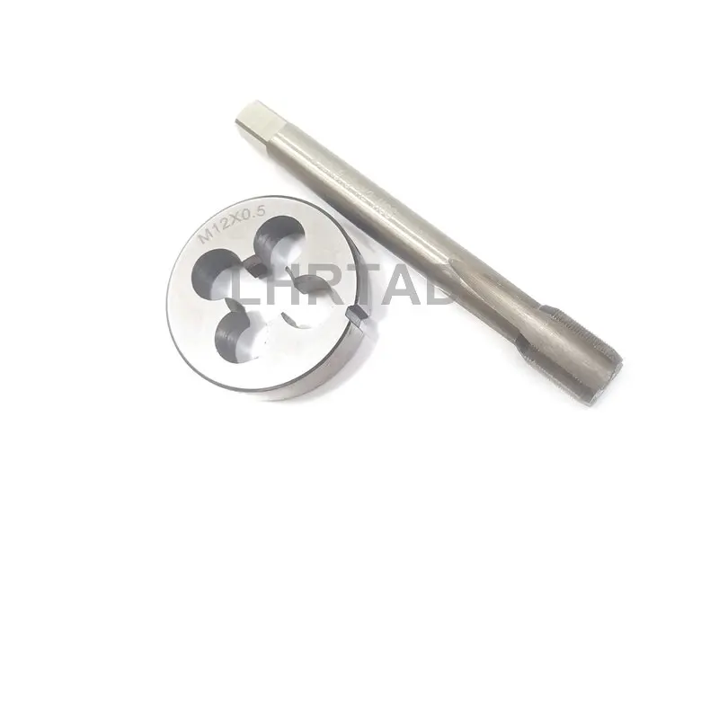 Imagem -02 - Conjunto de Torneira de Rosca e Matriz M12x0.5 Mão Direita Hss Metric Hand Tap Die M12 x 0.5 Conjunto de Kit de Reparo de Rosca M12x0.5 mm