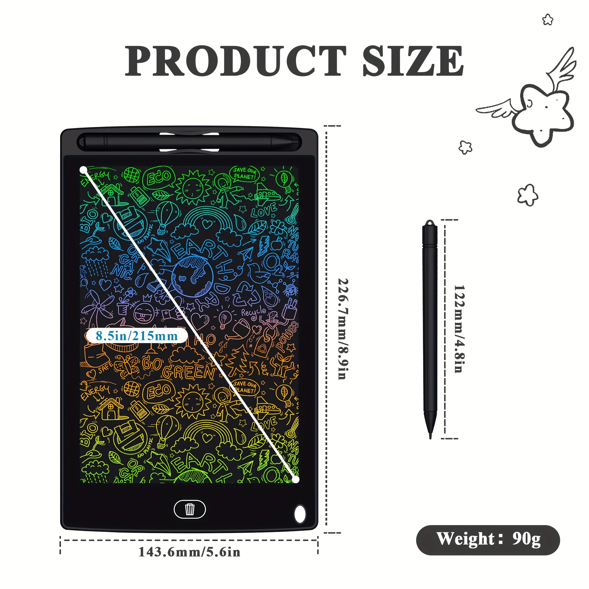 20 sztuk tabletów LCD do pisania dla dzieci, 8,5-calowy tablet do rysowania, łamigłówka dla młodszych dzieci, zabawki edukacyjne