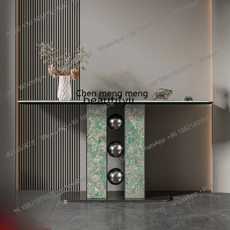 

Q178 Light luxury entrance table, simple modern corridor against the wall, strip case, home art entrance cabinet
