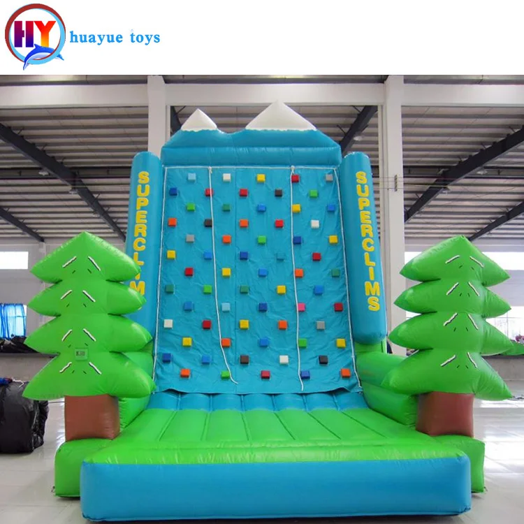 Custom sport game inflatable jumping pvc tarpaulin inflatable outdoor climbing wall