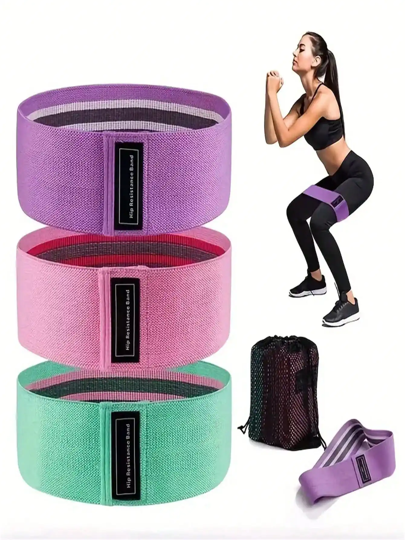 Resistance Band Fitness Buttocks Expansion Fitness Cloth Rubber Band Elastic Expander Suitable for Home Exercise Sport Equipment