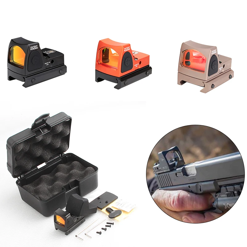 

EWOLF Reflex Tactical Adjustable Collimator Glock RMR Mini Red Dot Sight Scope