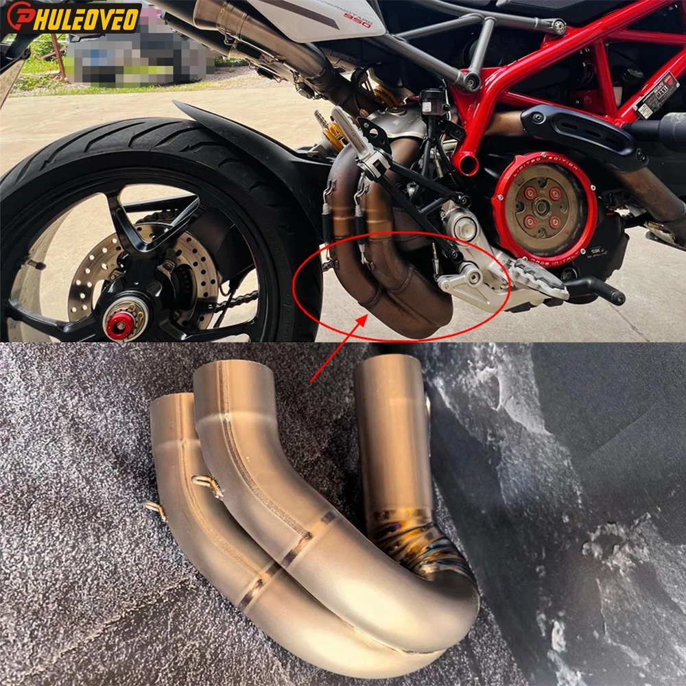 

Titanium Alloy for Ducati Hypermotard 950 / 950 SP 2019-2023 950 RVE 2021-2023 Motorcycle Exhaust Middle Link Pipe Down Pipe