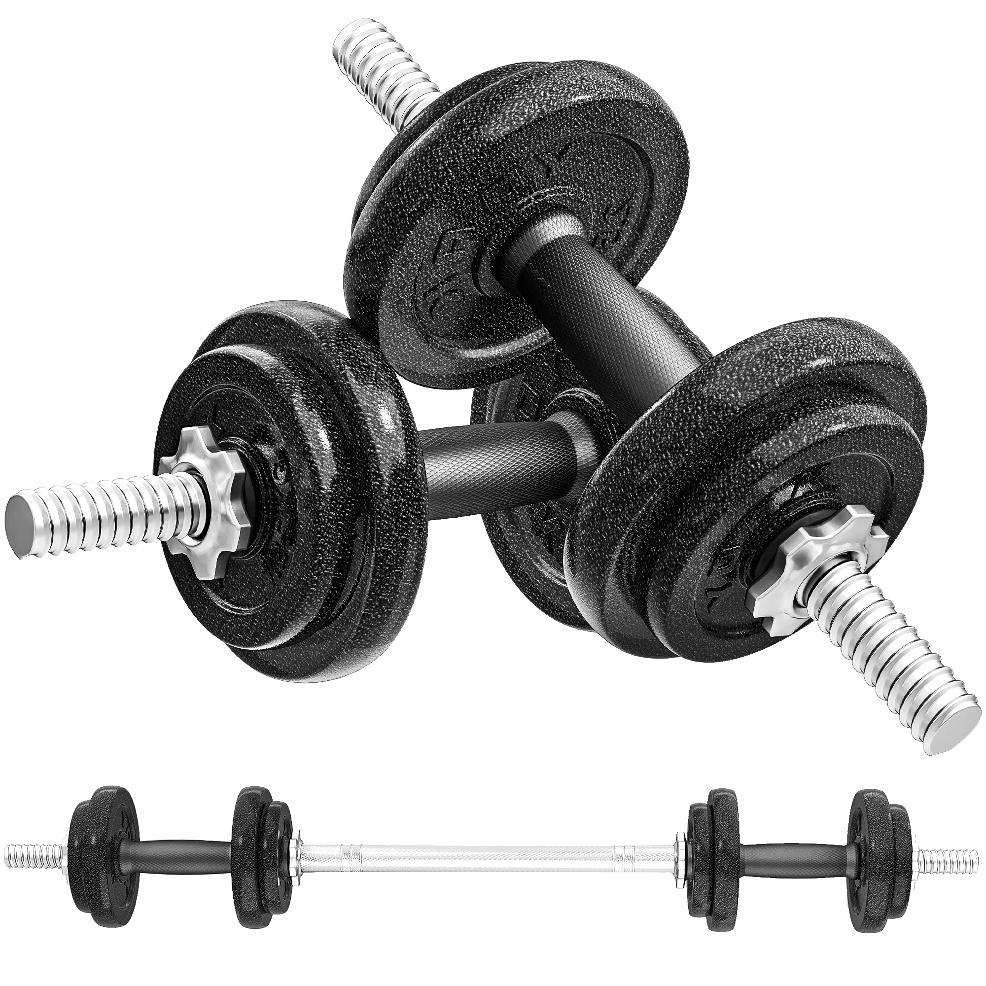 SPORTNOW Ensemble d'haltères 2-en-1 20 kg