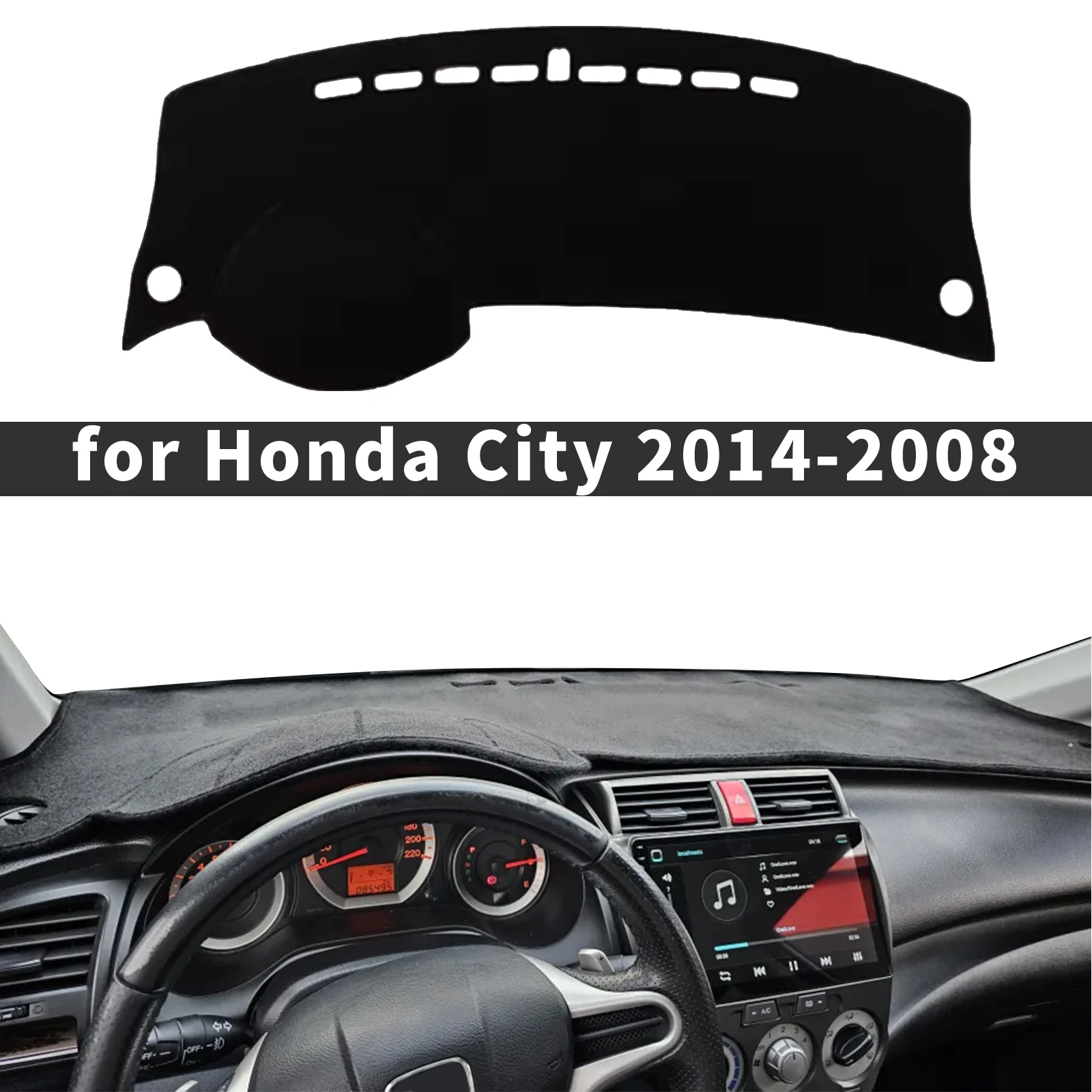 Fit for Honda City 2014 2013 2012-2008 Vehicle Specific Fit Car Dashboard Cover Mat Custom Anti-Glare UV Protective Dashmat