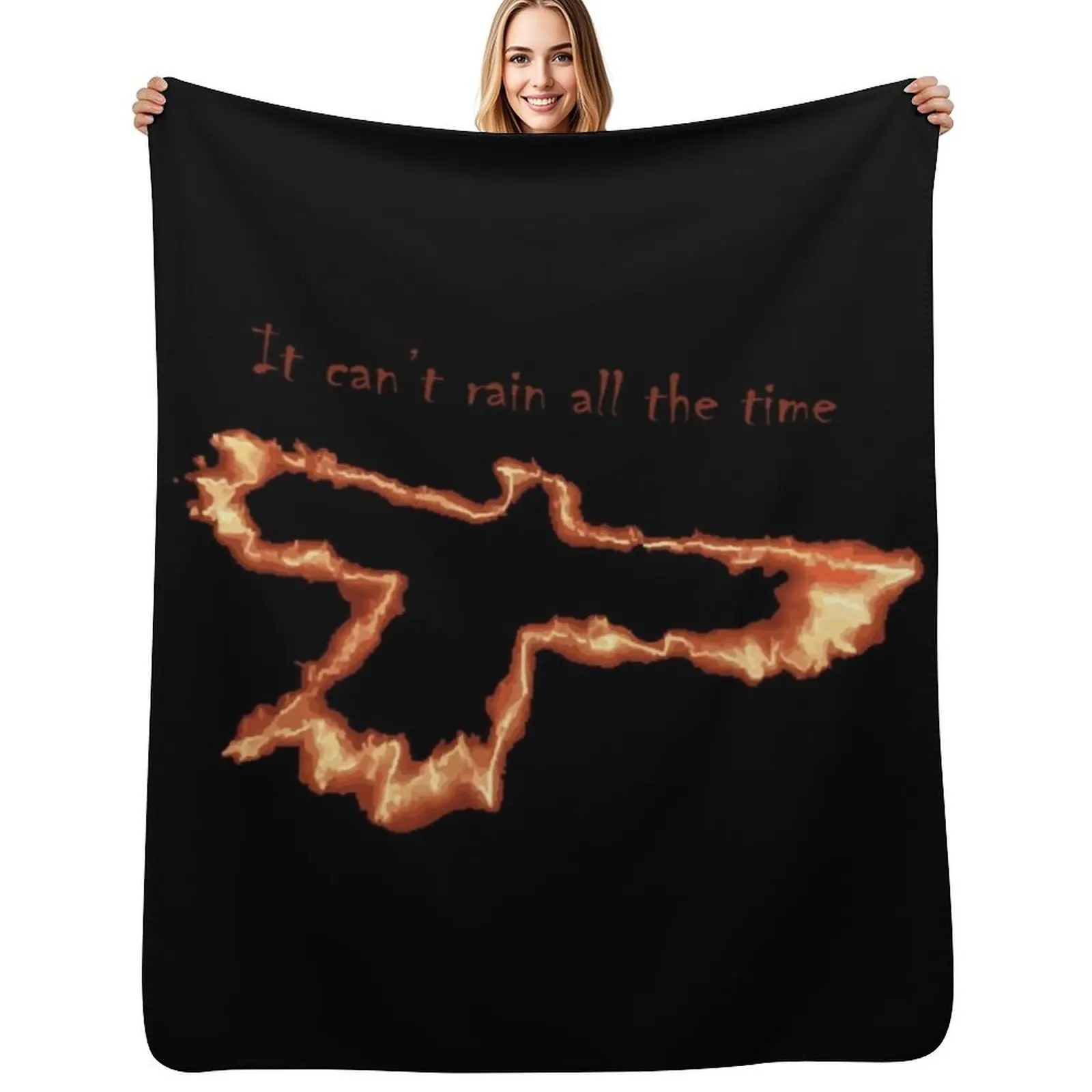 it can't rain all the time Throw Blanket Summer Cool Breathable Blanket for Sleeping