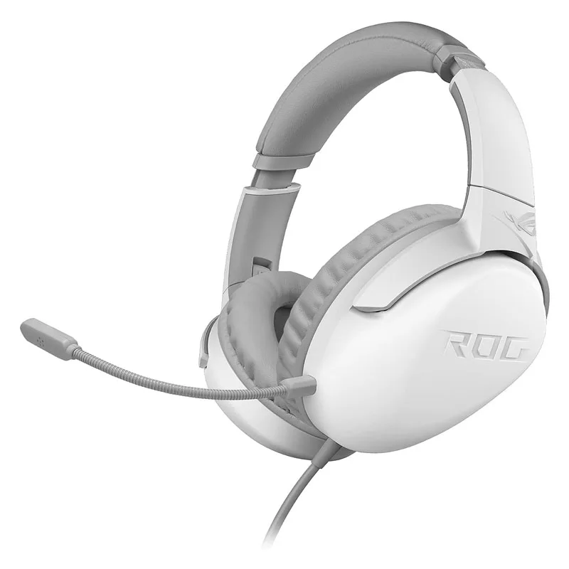 

ASUS ROG Strix Go Core Moonlight White Gaming Headset Hi-Res Audio, 3.5mm Jack, Volume and Mic Control, Lightweight Build