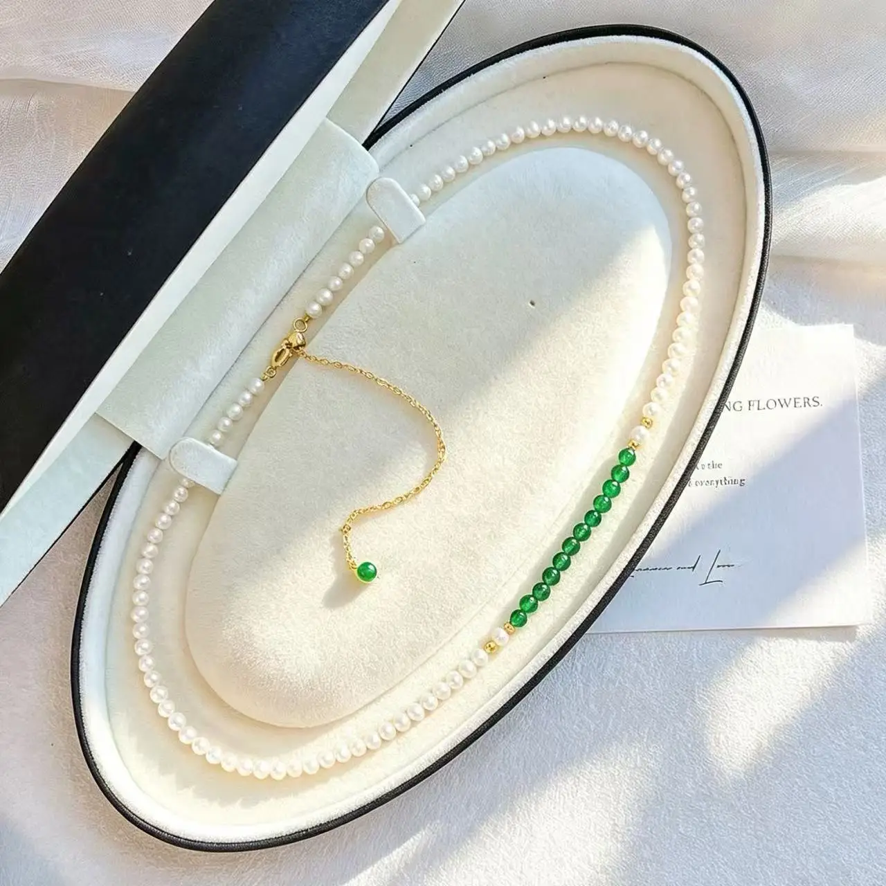 High-Quality Nearly Flawless Strong Luster Baby Round Natural Freshwater Pearl Choker Necklace Collarbone Chain for Women
