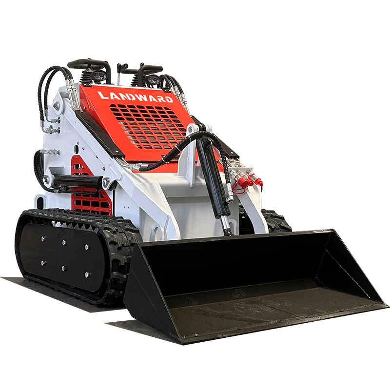 Europa venda quente stand-on pequeno skid steer carregador de carregamento de alta qualidade transportador doméstico rastreador mini skid carregador personalizado