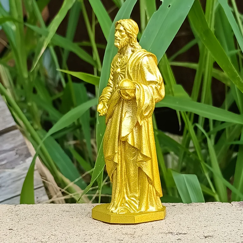 3.8 Inch Resin Jesus Sculpture Ornament Suitable for Party Decoration, Bedroom, Back-To-School Season Gift, New Year Gift, Creative Desktop Ornament, Christmas Decoration, Home Decor, Birthday Gift