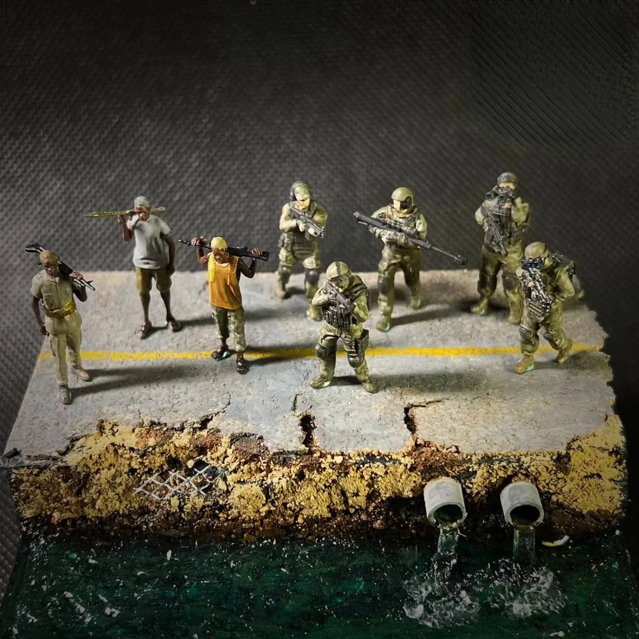 Diorama 1/64 Scale Figurines Model Armed Counter Terrorism Series Collection Miniature Hand-painted