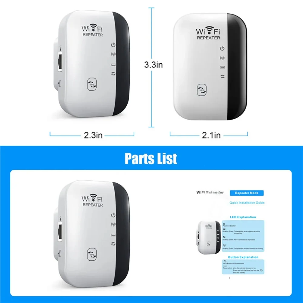 Kebidumei 300Mbps Wireless WiFi Repeater Wifi Extender Verstärker 802,11 N WPS Long Range WiFi Booster Verstärker Wi-Fi Repeater – Detail 7